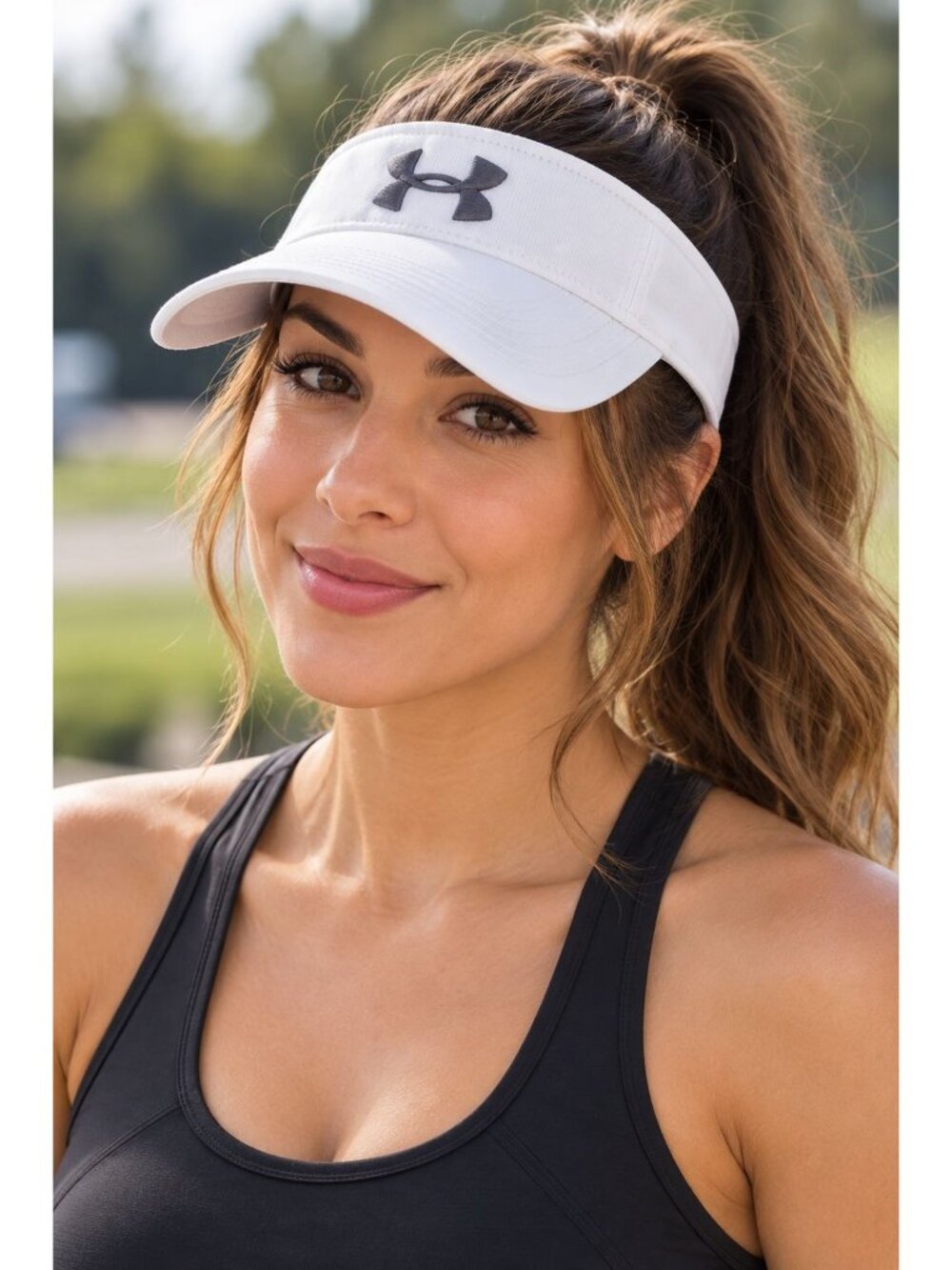 Under Armour Blitzing Visor featuring a dark gray embroidered UA logo Golf Sport